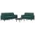 Set de canapele cu perne, 2 piese, verde închis, catifea GartenMobel Dekor