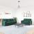 Set canapele cu perne/rulouri, 2 piese, verde închis, catifea GartenMobel Dekor