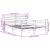 Cadru de pat cu tăblie, 135x190 cm, lemn masiv de pin GartenMobel Dekor