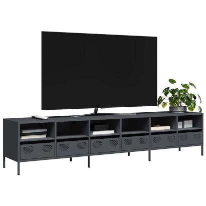 Dulap TV, antracit, 202x39x43,5 cm, oțel laminat la rece GartenMobel Dekor