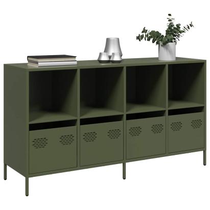 Dulap, verde măsliniu, 135x39x73,5 cm, oțel laminat la rece GartenMobel Dekor