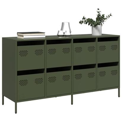 Dulap, verde măsliniu, 135x39x73,5 cm, oțel laminat la rece GartenMobel Dekor