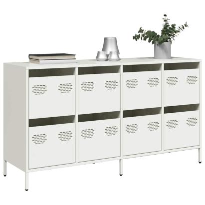 Dulap, alb, 135x39x73,5 cm, oțel laminat la rece GartenMobel Dekor