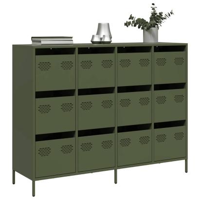 Dulap, verde măsliniu, 135x39x103,5 cm, oțel laminat la rece GartenMobel Dekor