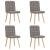 Scaune de sufragerie, 4 buc., gri taupe, material textil GartenMobel Dekor