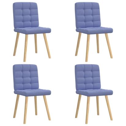 Scaune de sufragerie 4 buc țesătură Jeans Blue GartenMobel Dekor