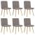 Scaune de sufragerie, 6 buc., gri taupe, material textil GartenMobel Dekor