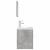 Set mobilier de baie, 3 piese, gri beton, lemn compozit GartenMobel Dekor