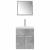 Set mobilier de baie, 3 piese, gri beton, lemn compozit GartenMobel Dekor