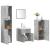Set mobilier de baie, 5 piese, gri beton, lemn prelucrat GartenMobel Dekor