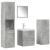 Set mobilier de baie, 5 piese, gri beton, lemn prelucrat GartenMobel Dekor