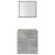 Set mobilier de baie, 4 piese, gri beton, lemn compozit GartenMobel Dekor