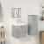 Set mobilier de baie, 4 piese, gri beton, lemn compozit GartenMobel Dekor