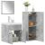 Set mobilier de baie, 4 piese, gri beton, lemn compozit GartenMobel Dekor