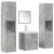 Set mobilier de baie, 5 piese, gri beton, lemn prelucrat GartenMobel Dekor