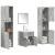 Set mobilier de baie, 5 piese, gri beton, lemn prelucrat GartenMobel Dekor