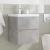 Set mobilier de baie, 2 piese, gri beton, lemn compozit GartenMobel Dekor