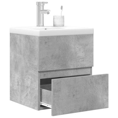 Set mobilier de baie, 2 piese, gri beton, lemn compozit GartenMobel Dekor