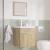 Set mobilier de baie, 3 piese, stejar sonoma, lemn prelucrat GartenMobel Dekor