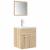 Set mobilier de baie, 3 piese, stejar sonoma, lemn prelucrat GartenMobel Dekor