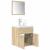 Set mobilier de baie, 3 piese, stejar sonoma, lemn prelucrat GartenMobel Dekor