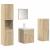 Set mobilier de baie, 5 piese, stejar sonoma, lemn prelucrat GartenMobel Dekor