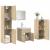 Set mobilier de baie, 5 piese, stejar sonoma, lemn prelucrat GartenMobel Dekor