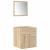 Set mobilier de baie, 5 piese, stejar sonoma, lemn prelucrat GartenMobel Dekor