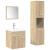 Set mobilier de baie, 4 piese, stejar sonoma, lemn prelucrat GartenMobel Dekor