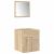 Set mobilier de baie, 4 piese, stejar sonoma, lemn prelucrat GartenMobel Dekor