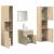 Set mobilier de baie, 5 piese, stejar sonoma, lemn prelucrat GartenMobel Dekor