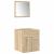 Set mobilier de baie, 5 piese, stejar sonoma, lemn prelucrat GartenMobel Dekor