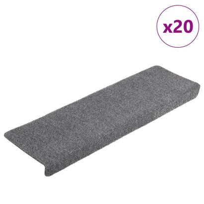 Covorașe scară autoadezive 20 buc Gri deschis 65x21x4 cm GartenMobel Dekor