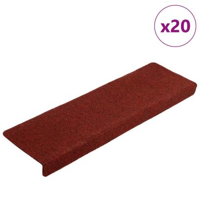 Covorașe scară autoadezive 20 buc Roșu Bordeaux 65x21x4 cm GartenMobel Dekor