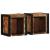 Noptiere 2 buc multicolore 40x35x40 cm lemn masiv recuperat GartenMobel Dekor