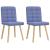 Scaune de sufragerie 2 buc țesătură Jeans Blue GartenMobel Dekor