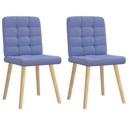 Scaune de sufragerie 2 buc țesătură Jeans Blue GartenMobel Dekor