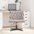 Scaun de birou pivotant, gri deschis, material textil GartenMobel Dekor