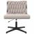 Scaun de birou pivotant, gri deschis, material textil GartenMobel Dekor