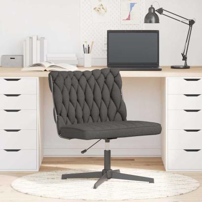Scaun de birou pivotant, gri închis, material textil GartenMobel Dekor