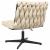 Scaun de birou pivotant, crem, material textil GartenMobel Dekor