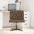 Scaun de birou pivotant, gri taupe, material textil GartenMobel Dekor
