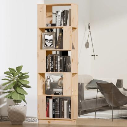 Bibliotecă/Separator cameră, 51x25x163,5 cm lemn masiv pin GartenMobel Dekor
