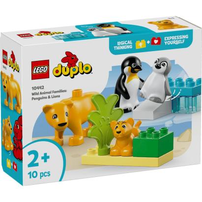 LEGO DUPLO FAMILII DE ANIMALE SALBATICE: PINGUINI SI LEI 10442 SuperHeroes ToysZone