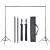 Set studio foto cu 3 fundaluri de bumbac, cadru reglabil, 3x5 m GartenMobel Dekor