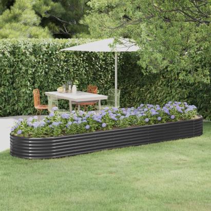 Strat înălțat grădină 396x100x36 cm oțel vopsit electrostatic GartenMobel Dekor