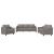 Set de canapea cu perne, 3 piese, gri taupe, material textil GartenMobel Dekor