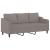 Set de canapea cu perne, 3 piese, gri taupe, material textil GartenMobel Dekor