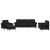 Set de canapele cu perne, 4 piese, negru, catifea GartenMobel Dekor