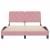 Cadru de pat cu tăblie, roz, 140x190 cm, catifea GartenMobel Dekor
